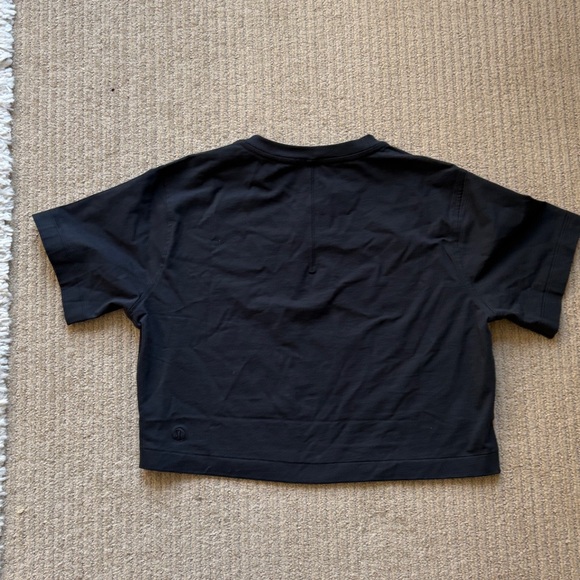 lululemon athletica All Yours Organic Cotton Cropped T-Shirt, Black, S - Picture 5 of 6